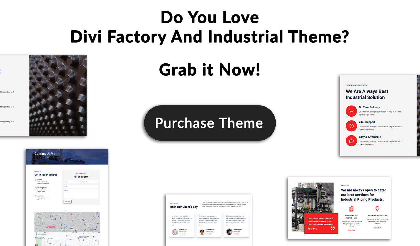 Divi Factory And Industrial Child Theme