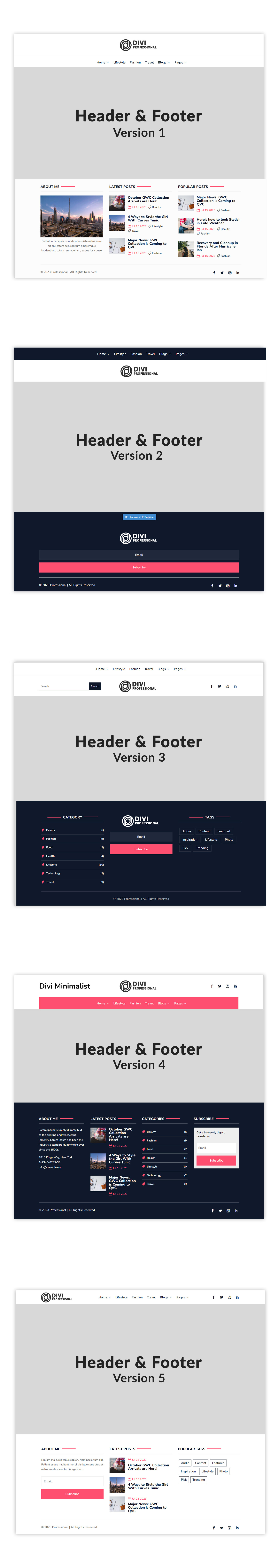 Divi Minimalist Modern Blog Theme