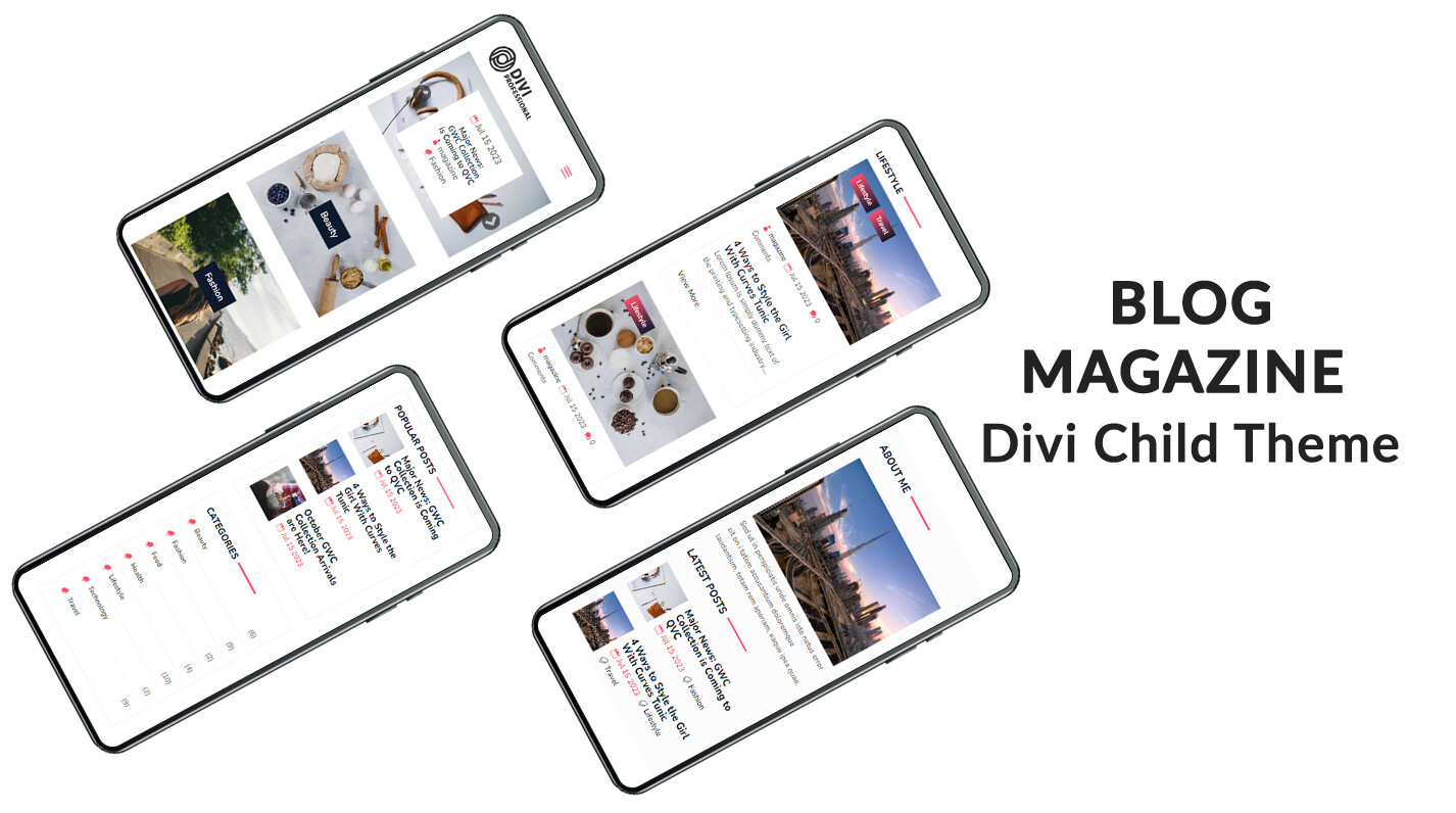 Divi Minimalist Modern Blog Theme