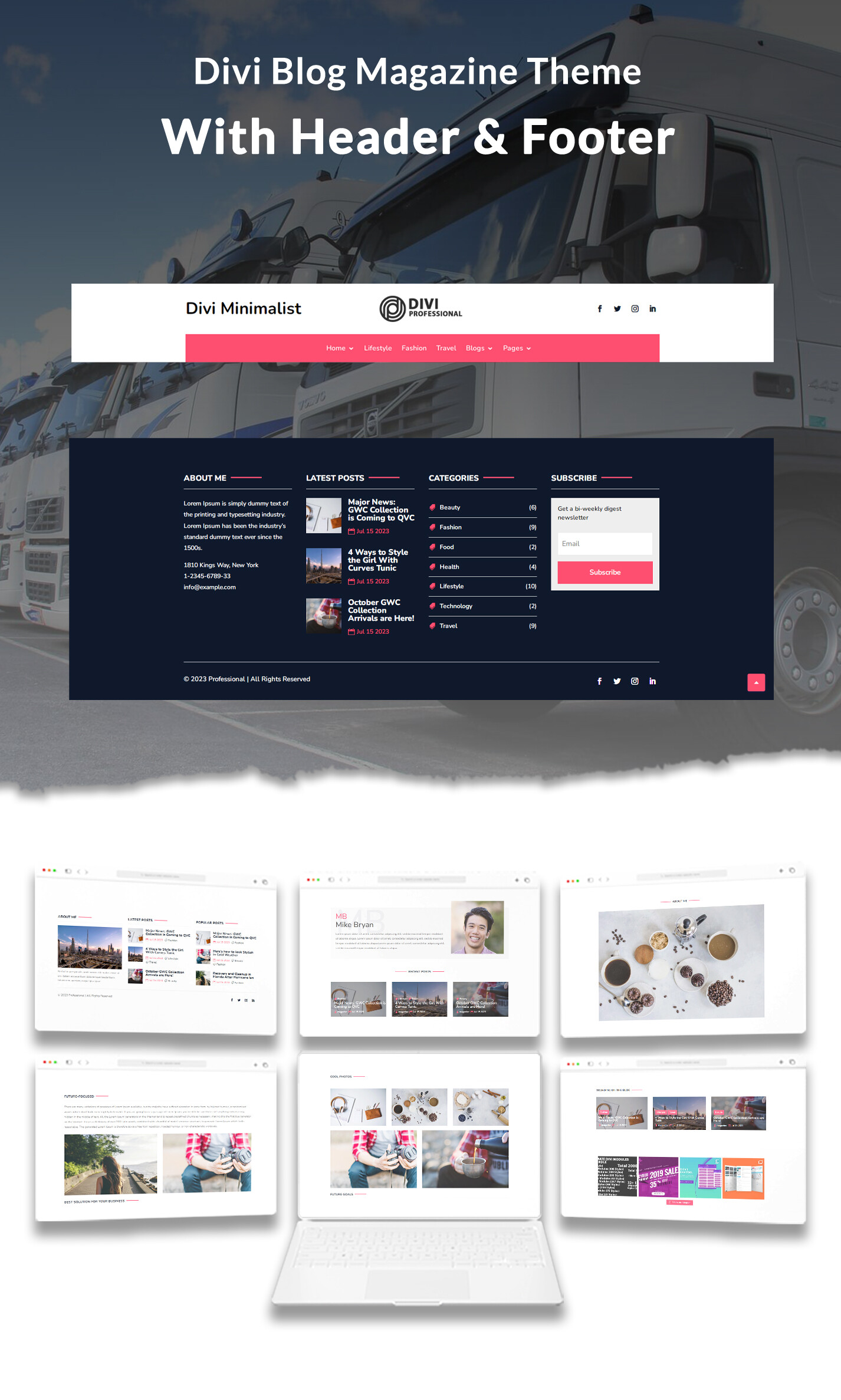 Divi Minimalist Modern Blog Theme