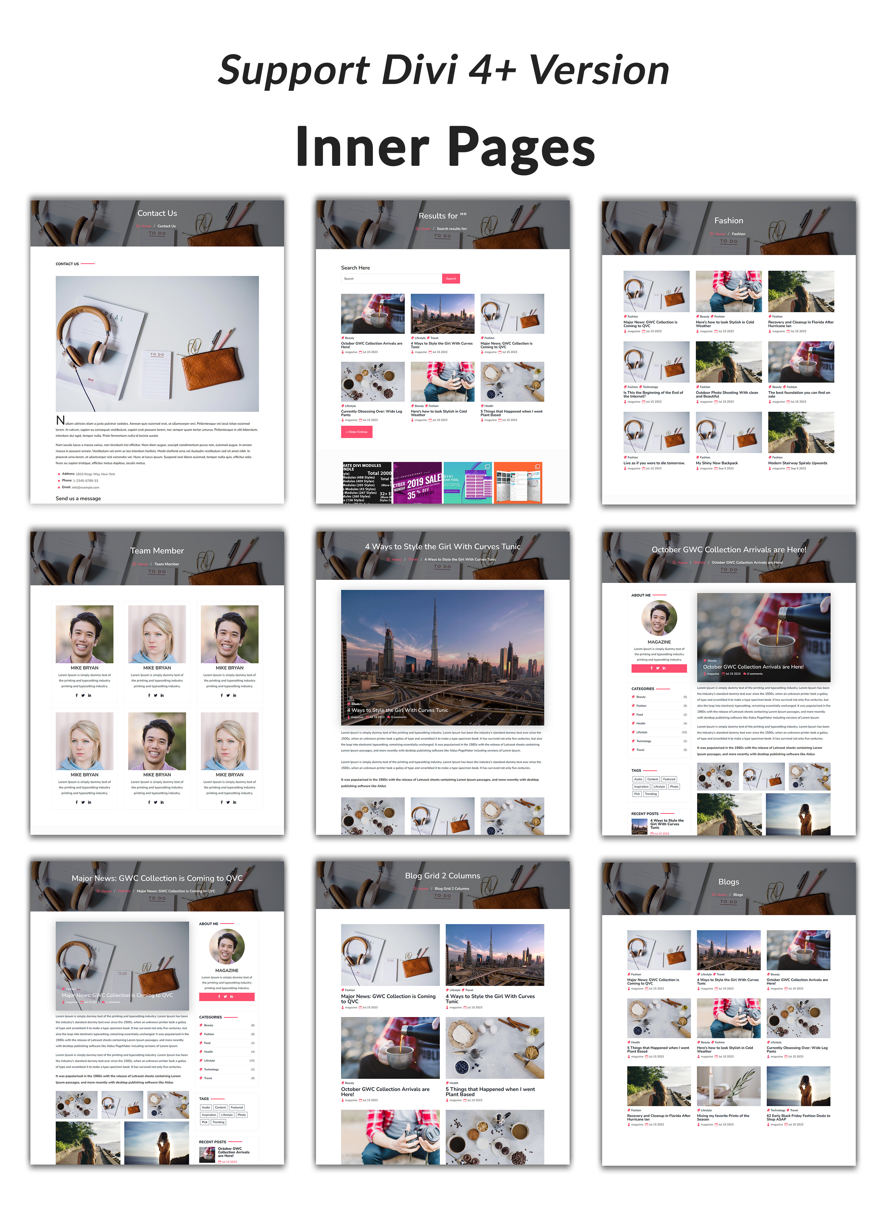 Divi Minimalist Modern Blog Theme