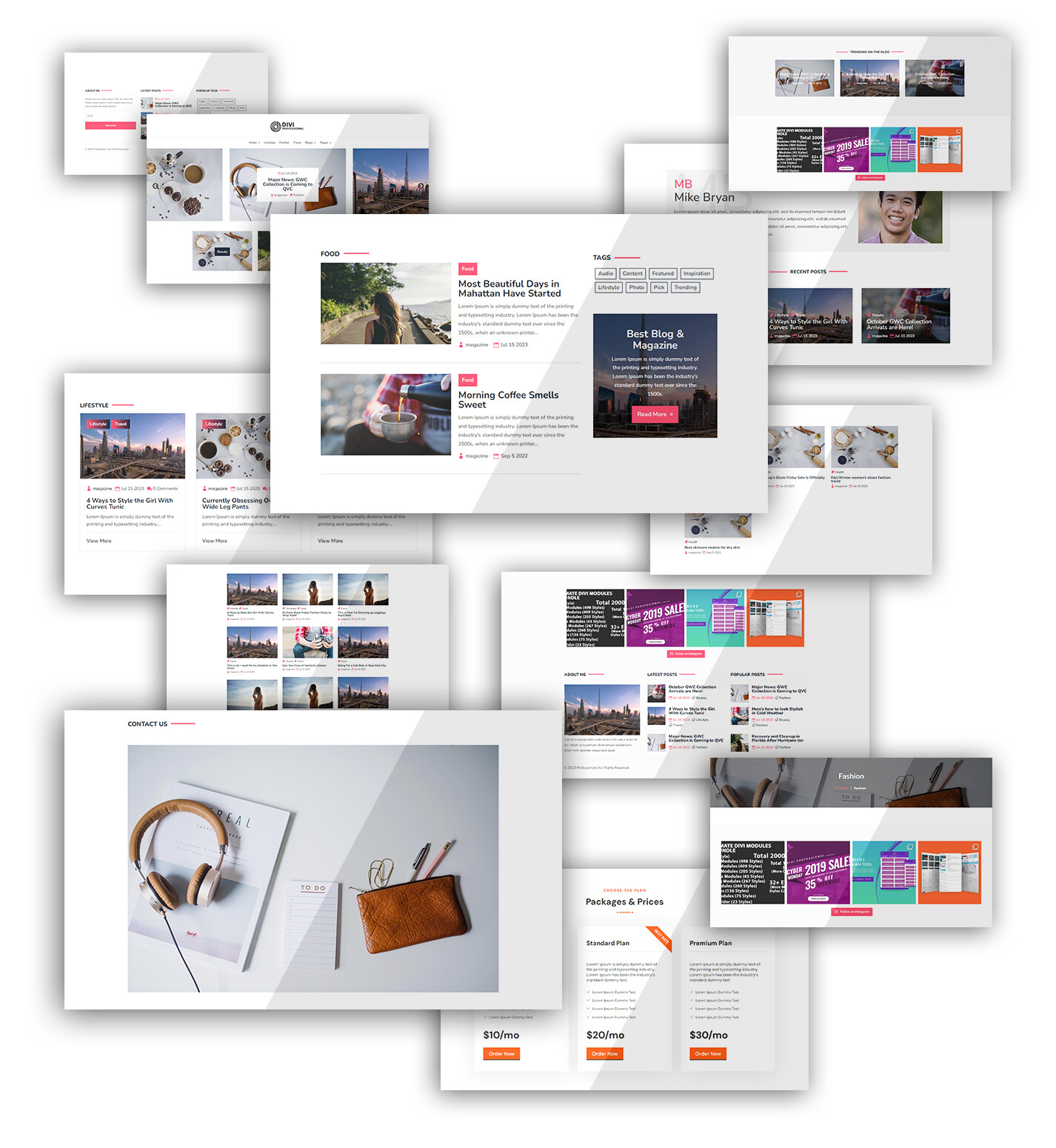 Divi Minimalist Modern Blog Theme