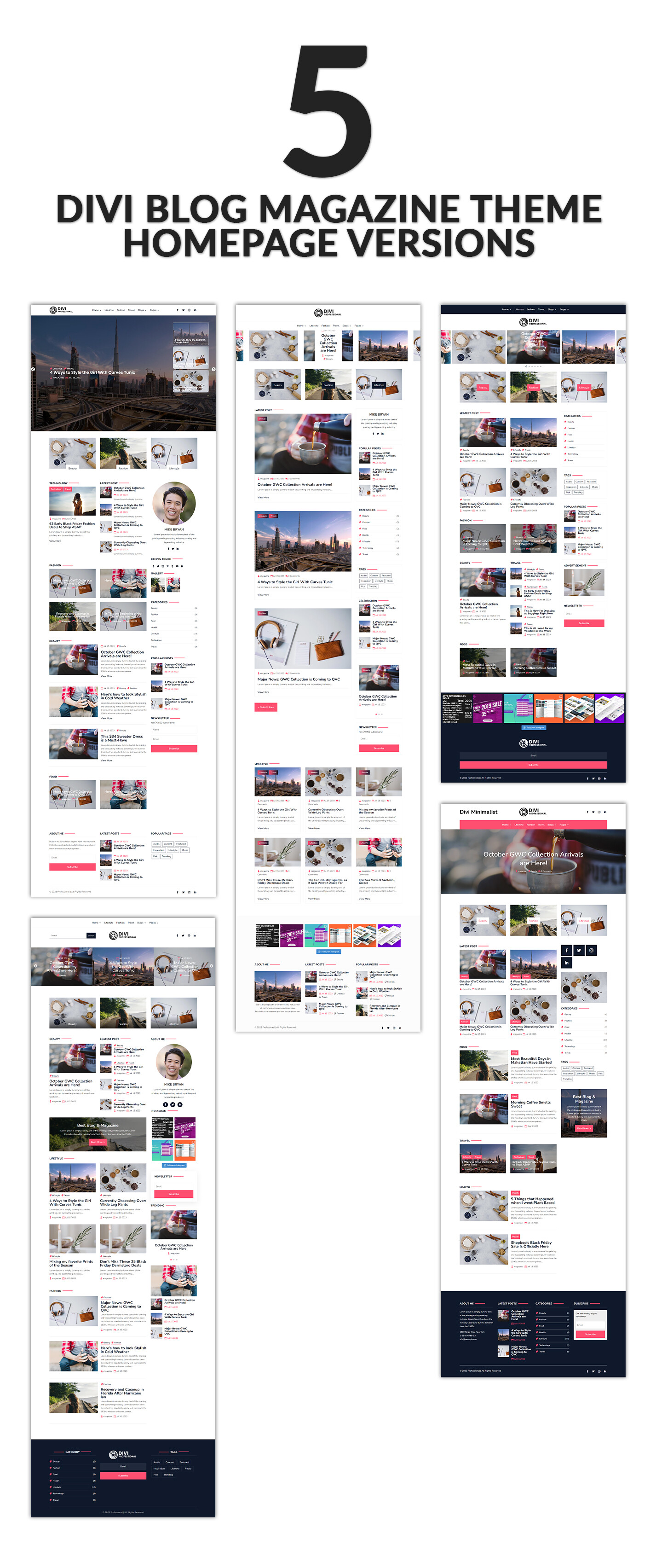 Divi Minimalist Modern Blog Theme