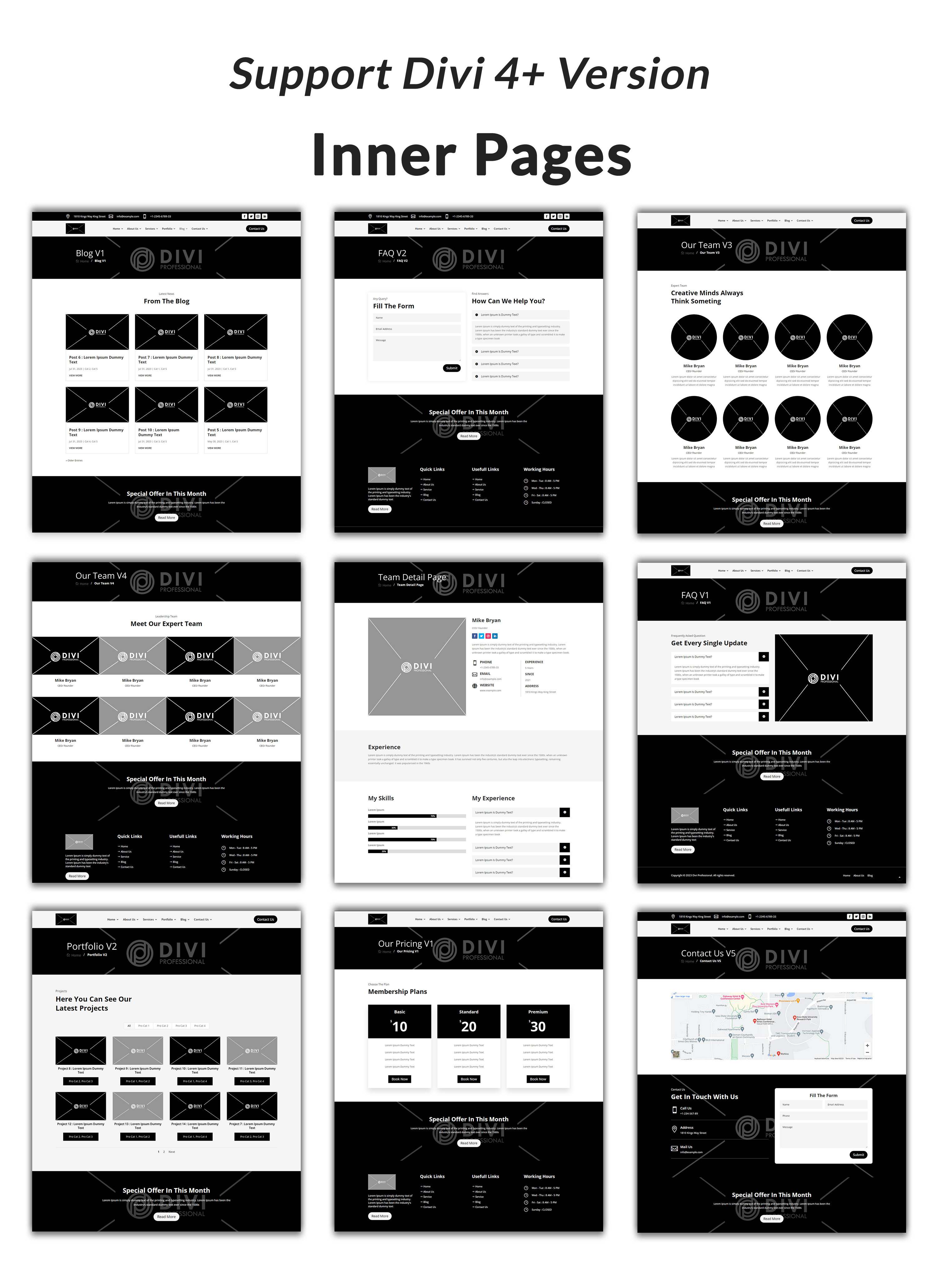 Ultimate Multipurpose Divi Wireframe Theme