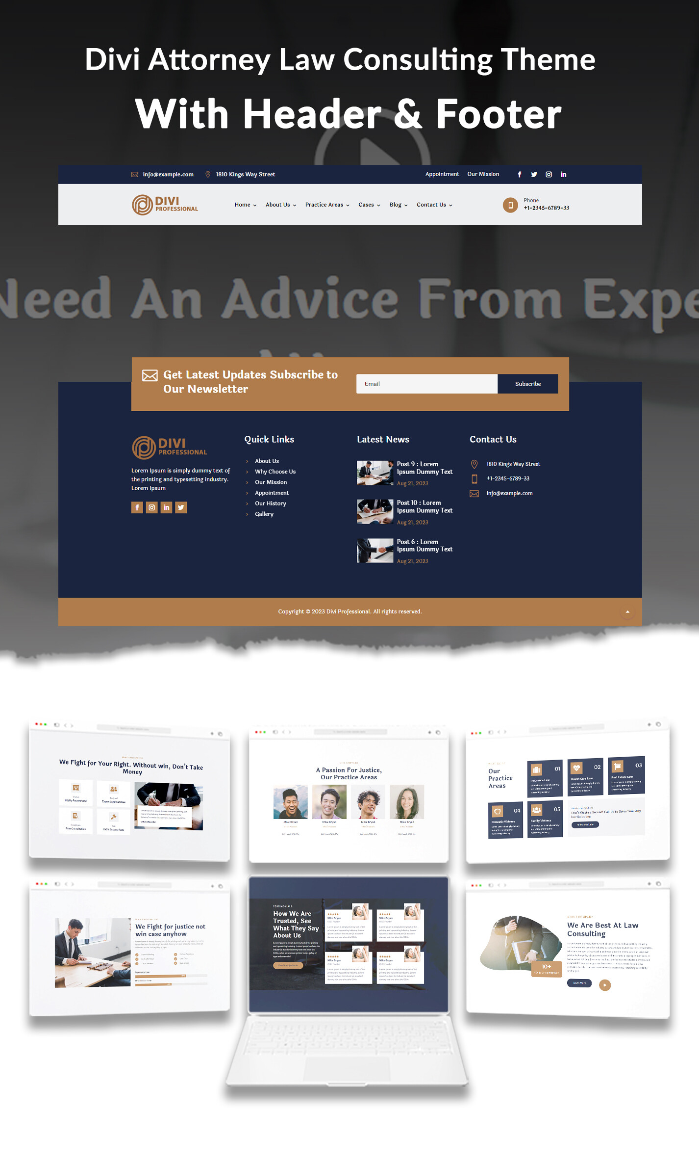 Divi Attorney Law Consulting Theme