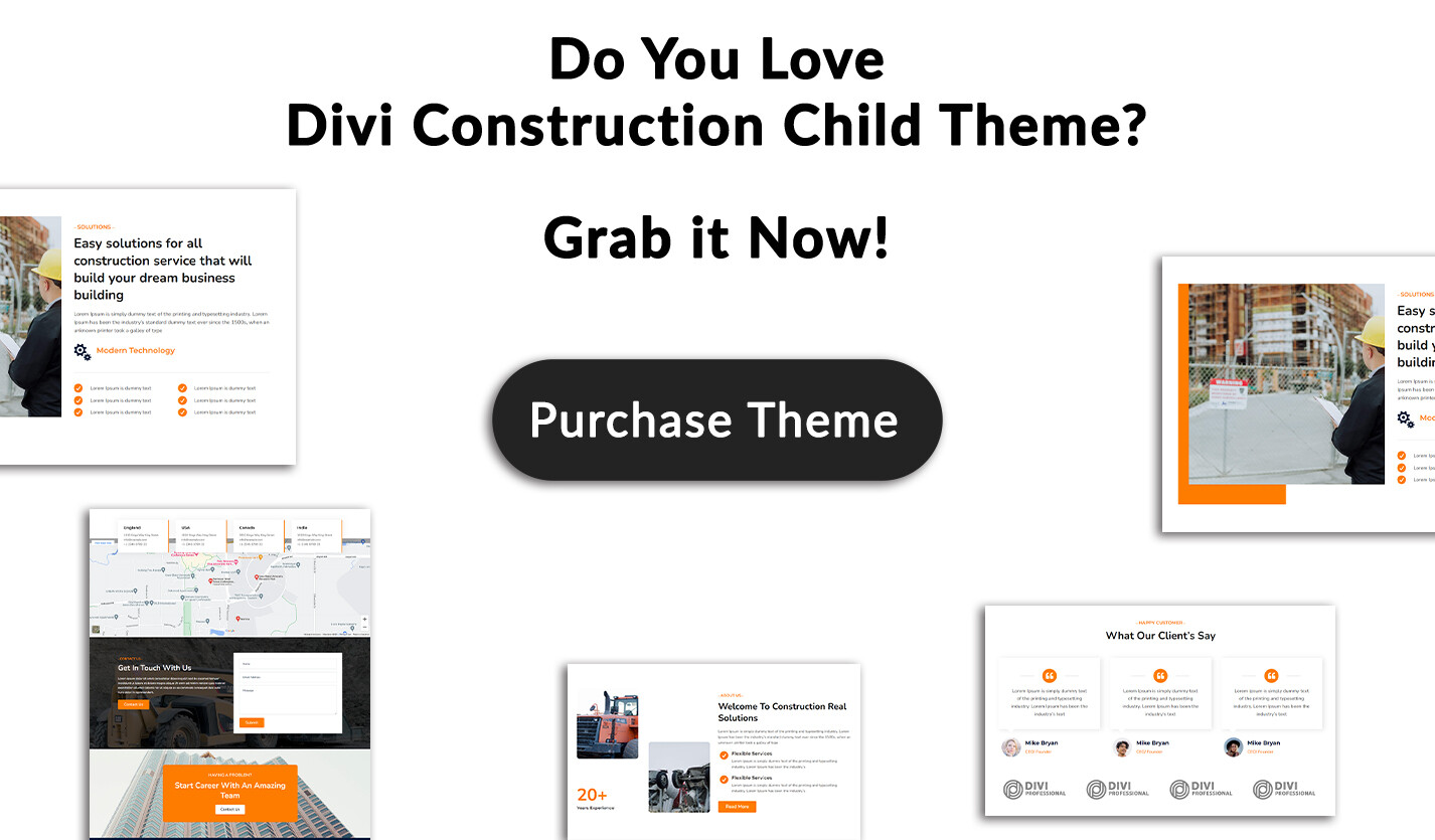 Divi Construction and Architecture Theme