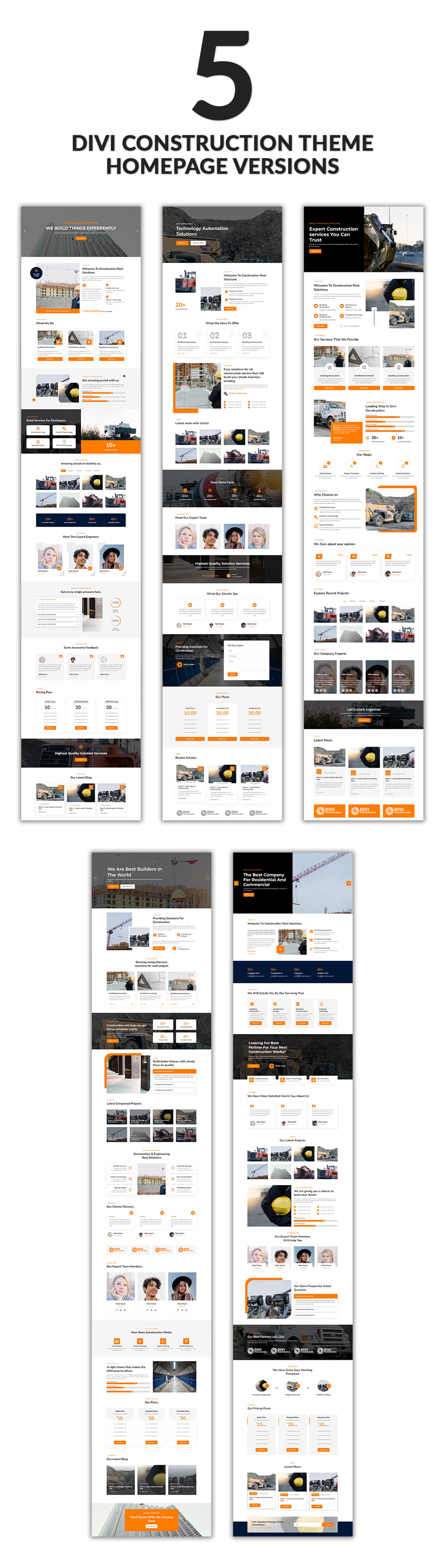 Divi Construction and Architecture Theme