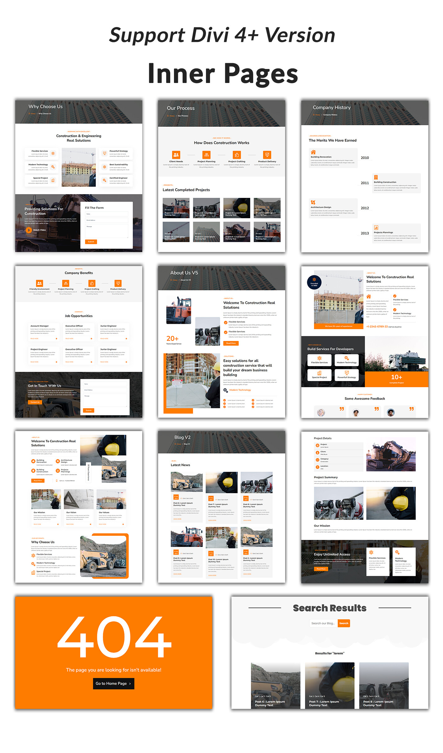 Divi Construction and Architecture Theme