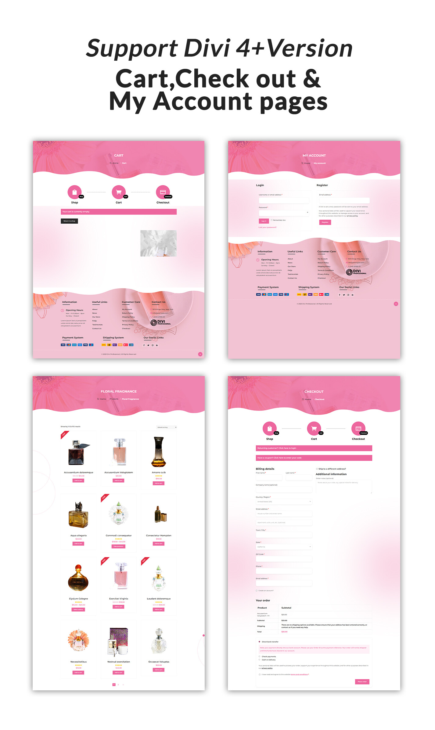 Divi Perfume Shop Woocommerce Theme