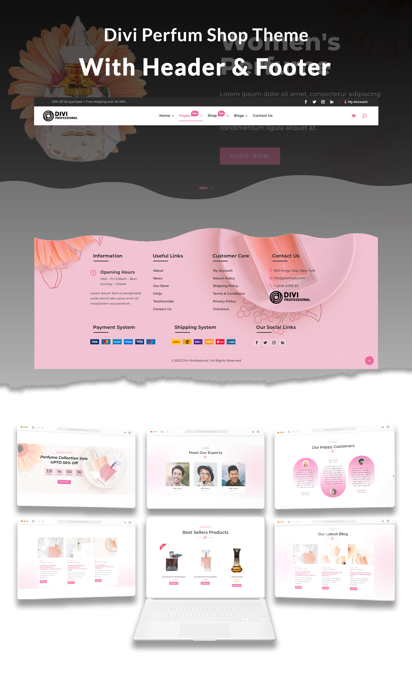 Divi Perfume Shop Woocommerce Theme