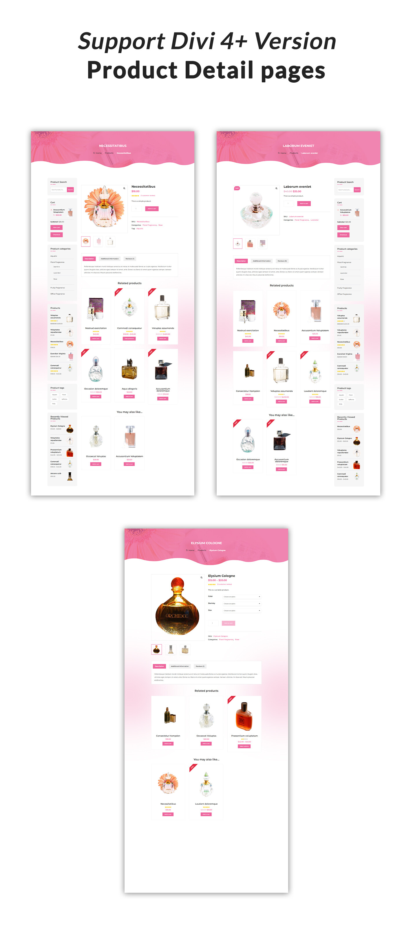Divi Perfume Shop Woocommerce Theme