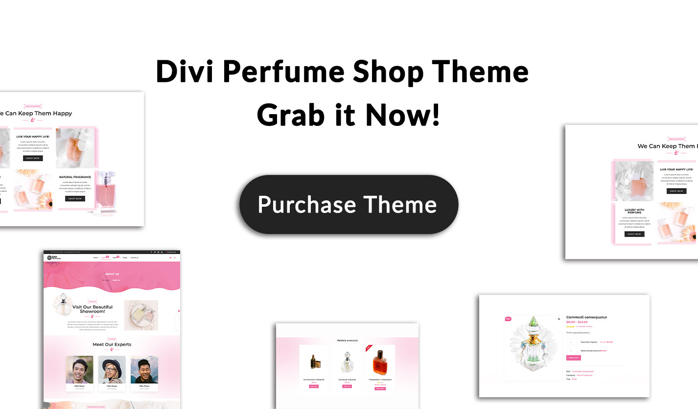 Divi Perfume Shop Woocommerce Theme
