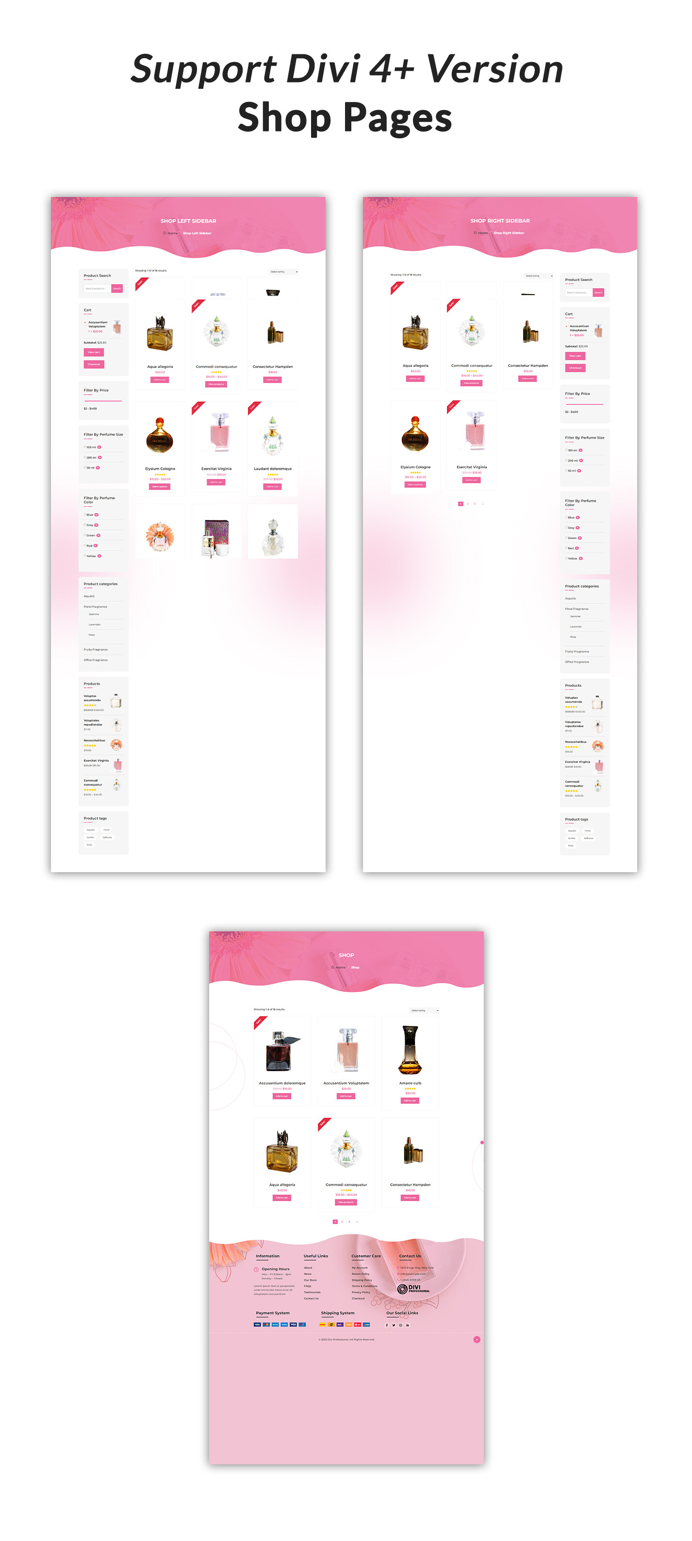 Divi Perfume Shop Woocommerce Theme