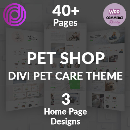 Divi Pet Shop and Pet Care Theme