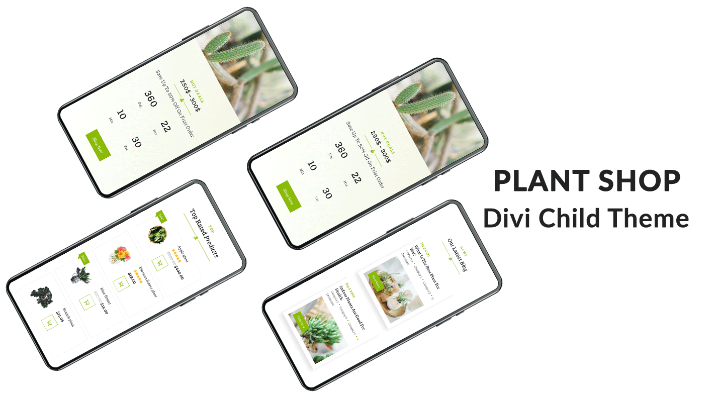 Divi Plants Shop Woocommerce Theme