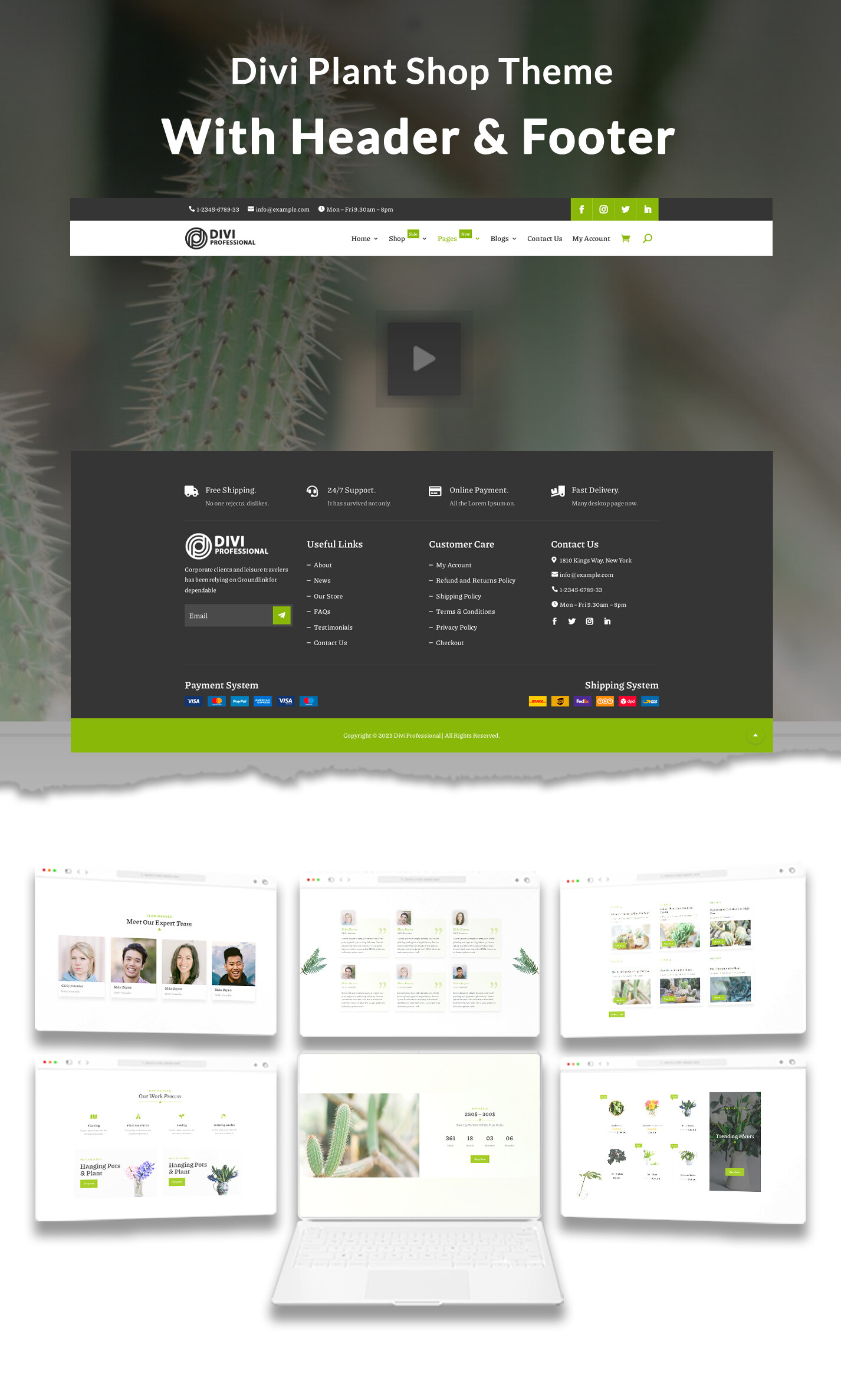 Divi Plants Shop Woocommerce Theme