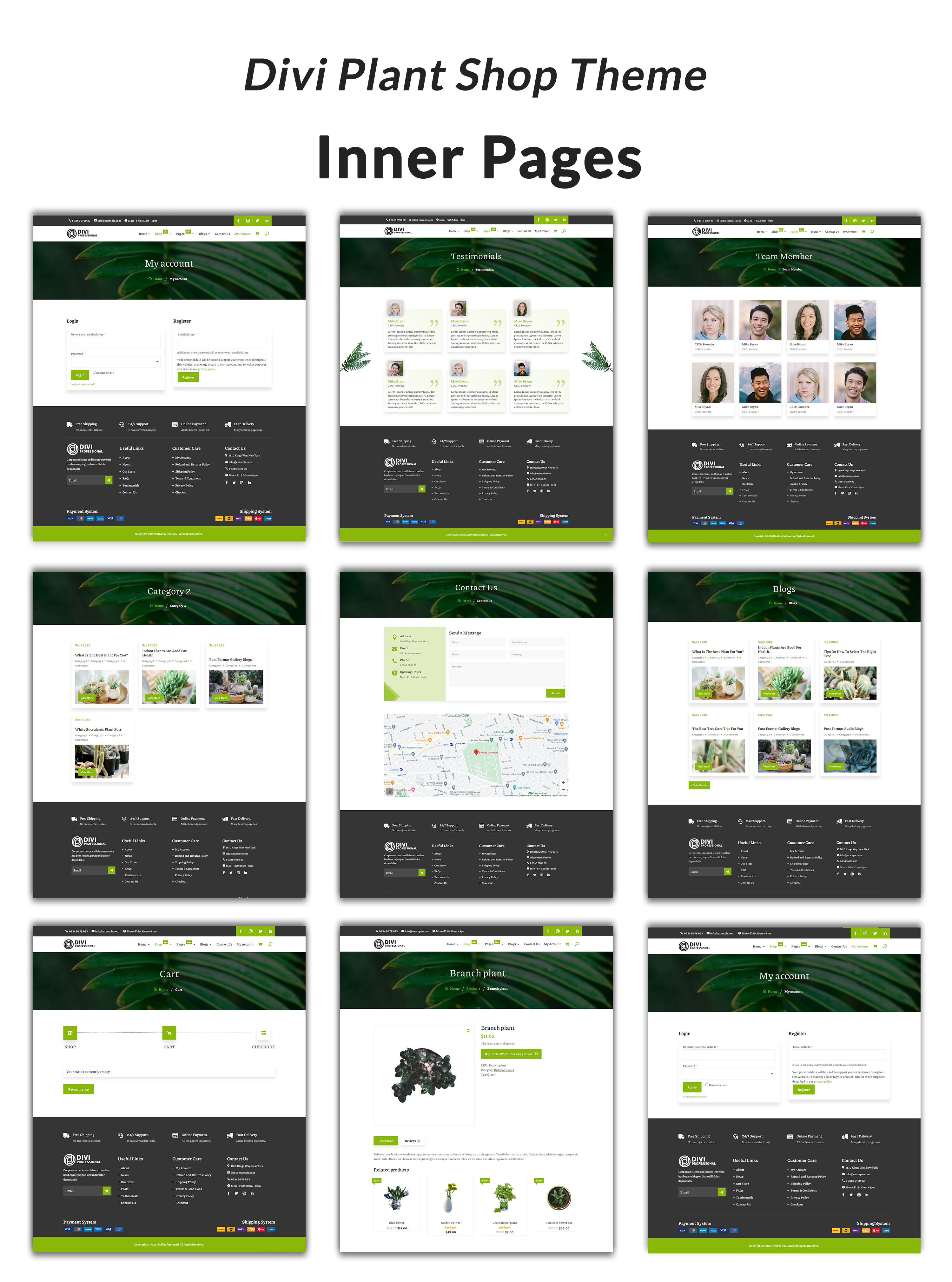 Divi Plants Shop Woocommerce Theme