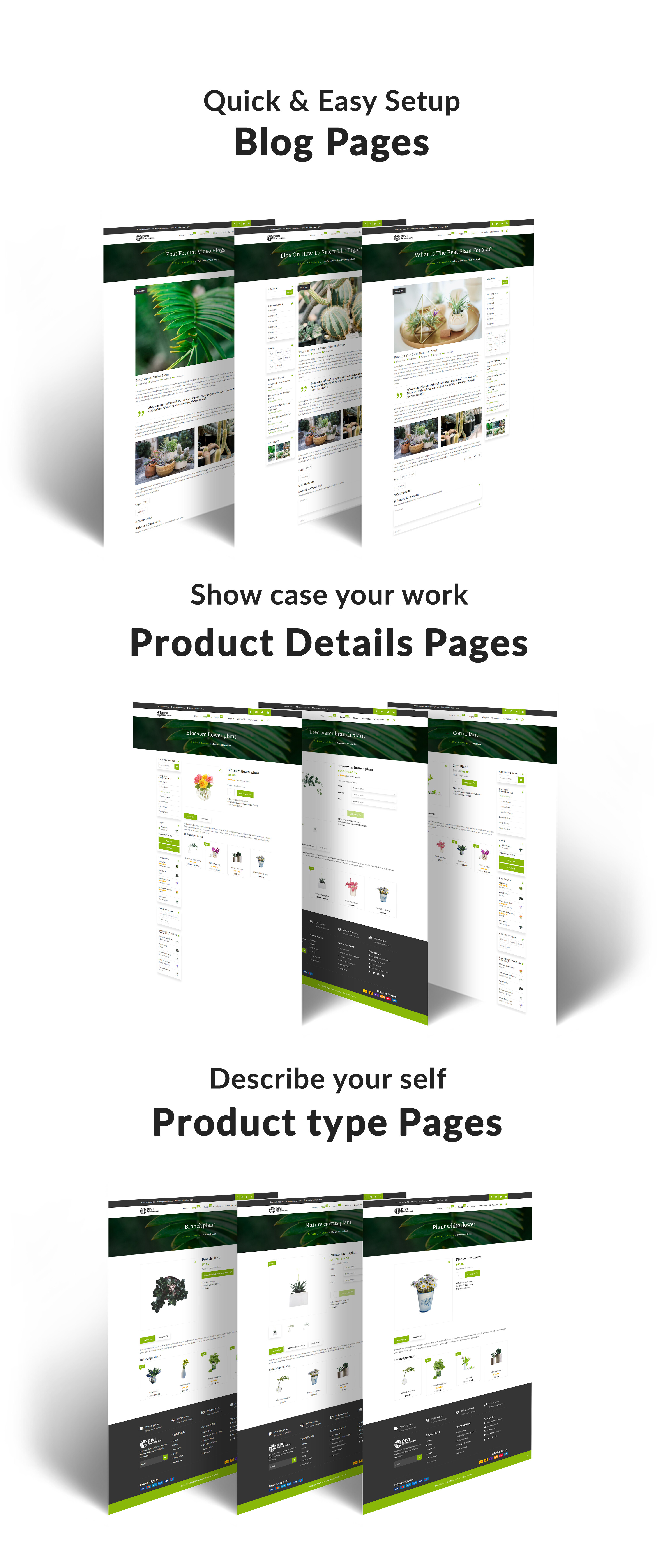 Divi Plants Shop Woocommerce Theme