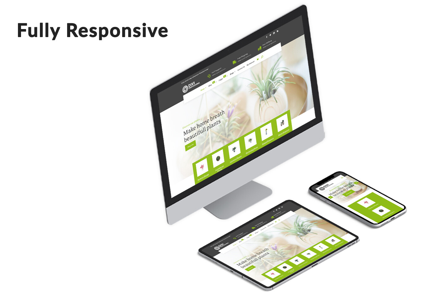 Divi Plants Shop Woocommerce Theme