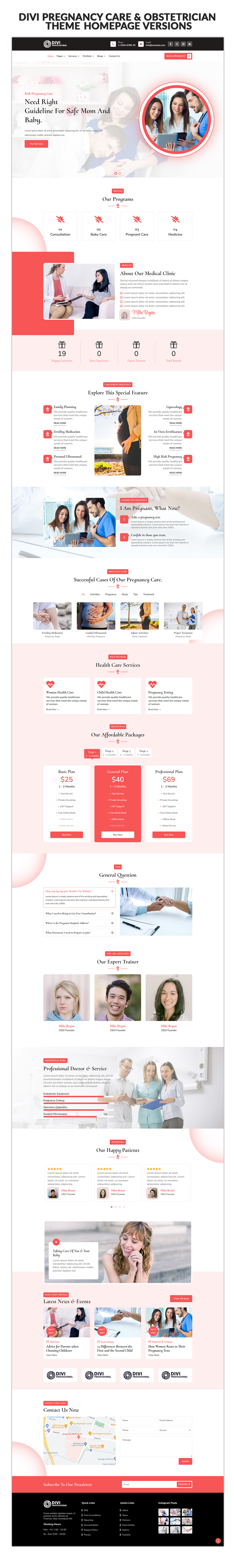 Divi Pregnancy Care And Obstetrician Theme