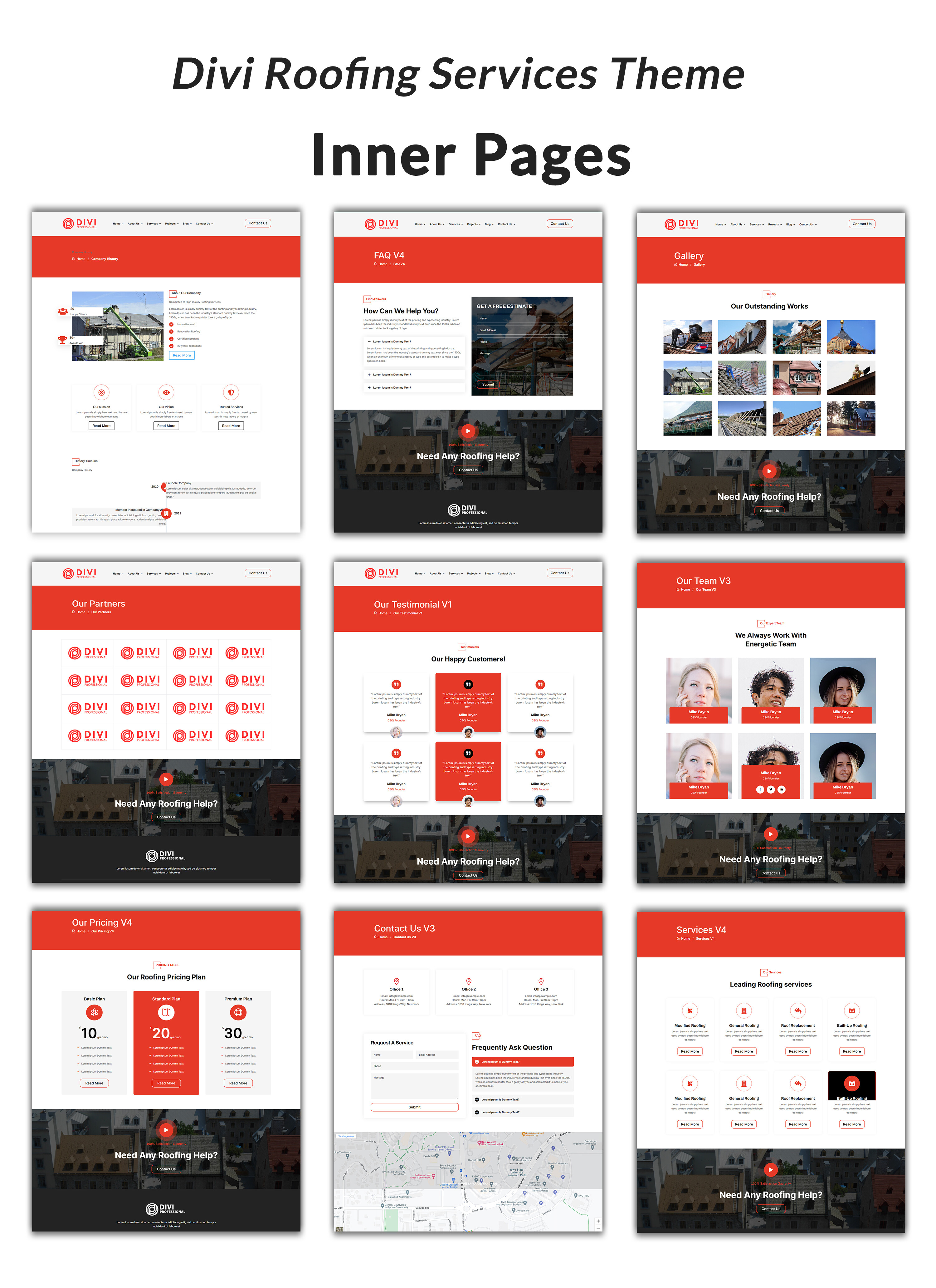 Divi Roofing Services Theme