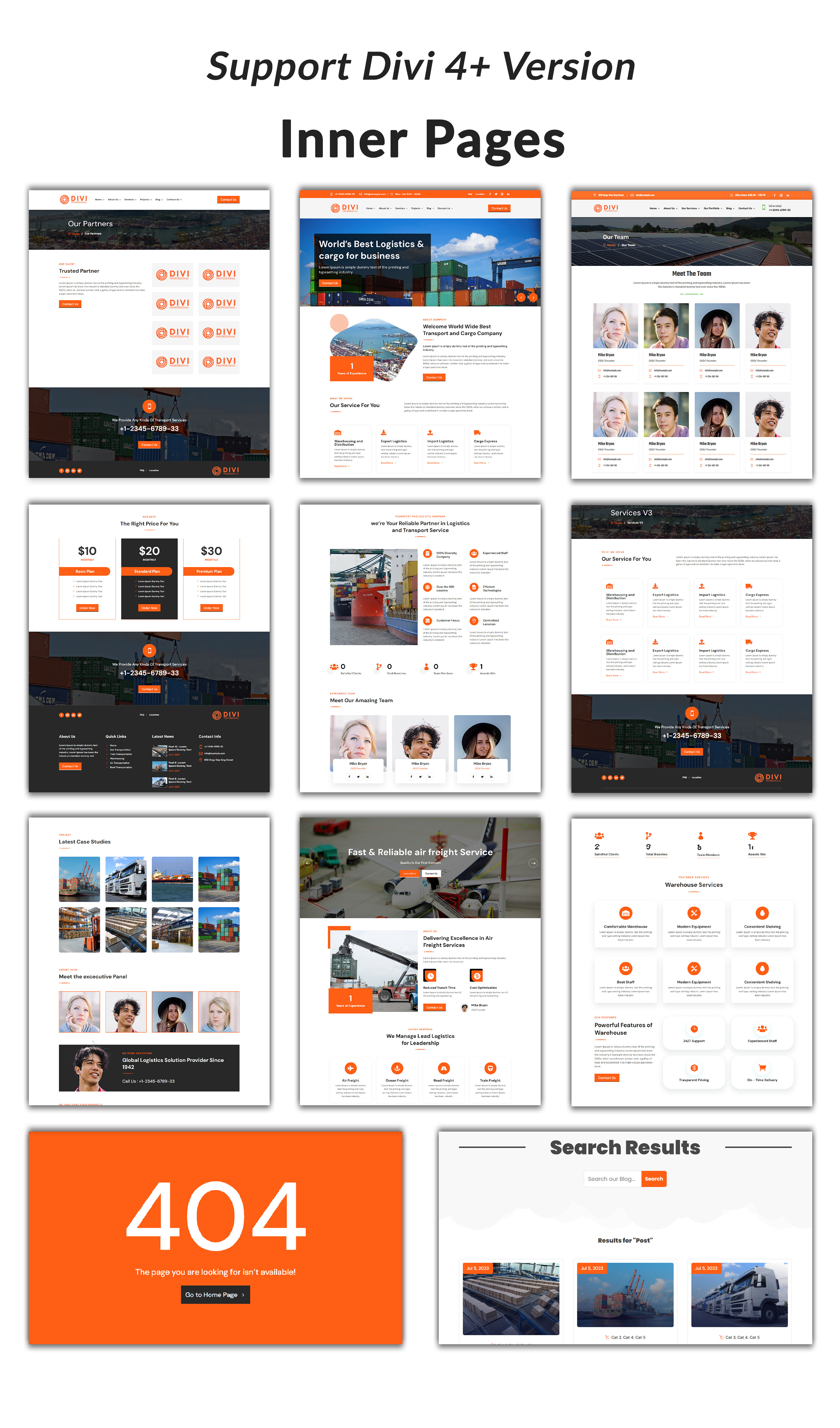 Divi Transport & Logistics Theme