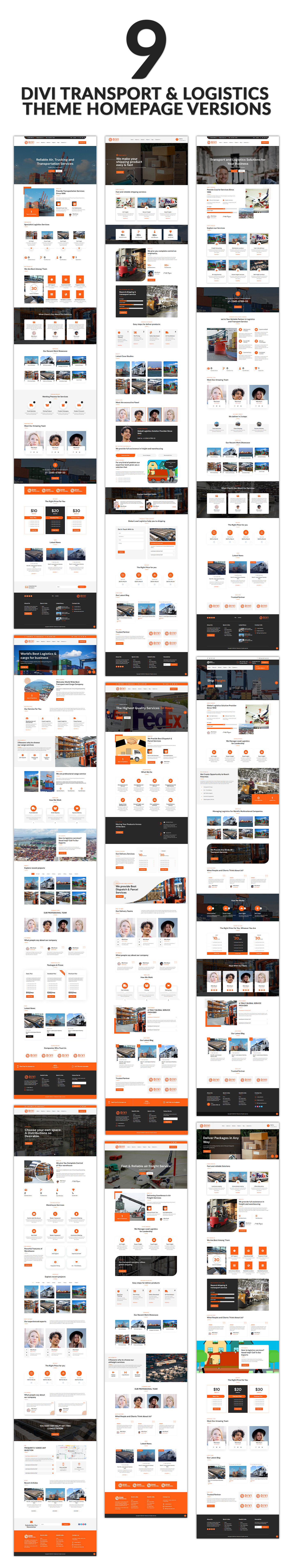 Divi Transport & Logistics Theme