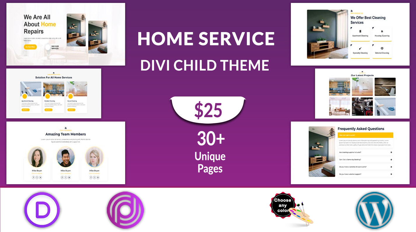 Divi Home Service Theme