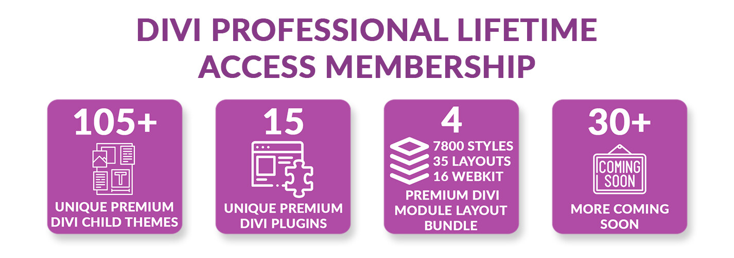 Divi Professional Lifetime Access Membership
