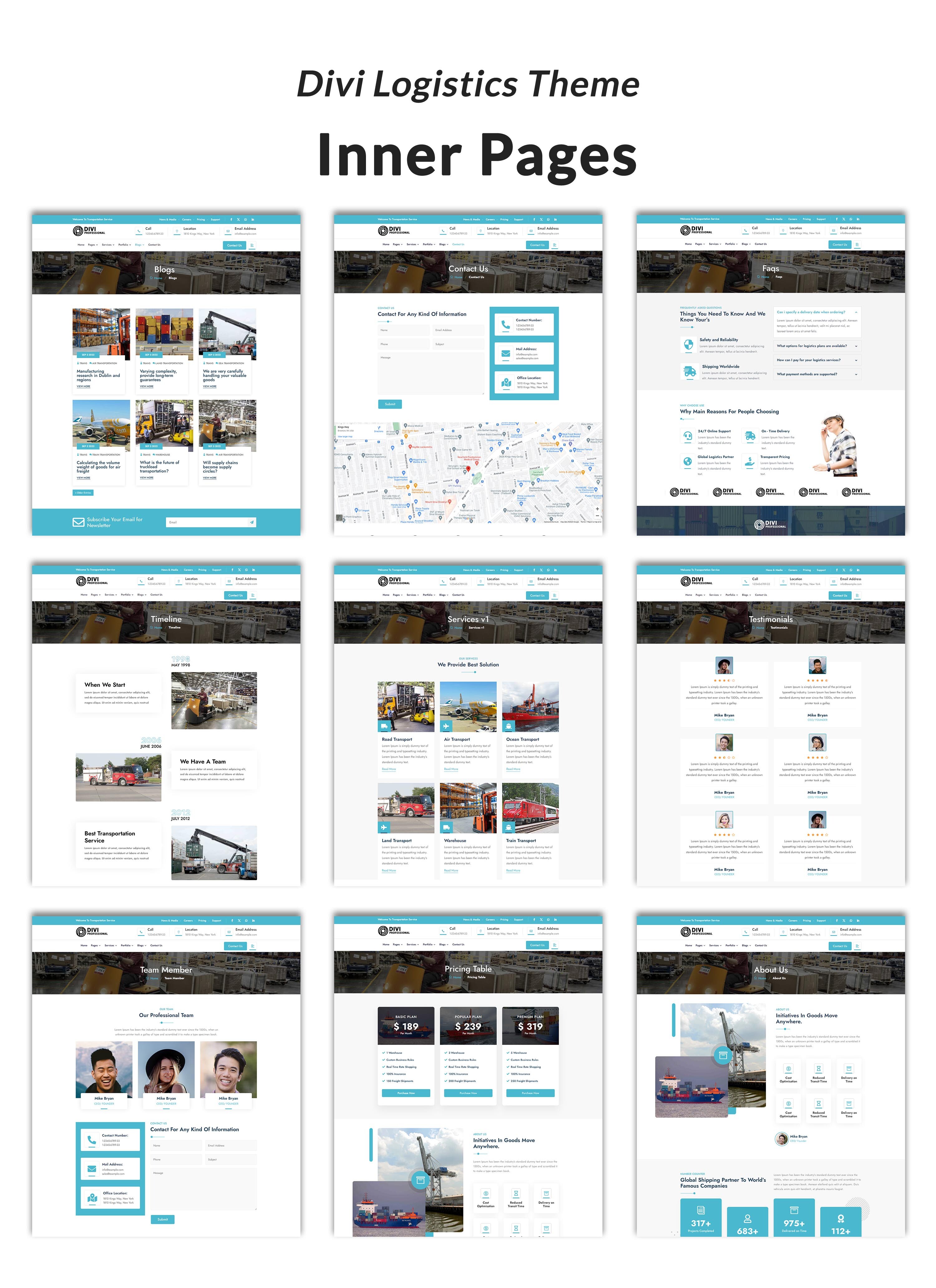 Divi Logistics Child Theme
