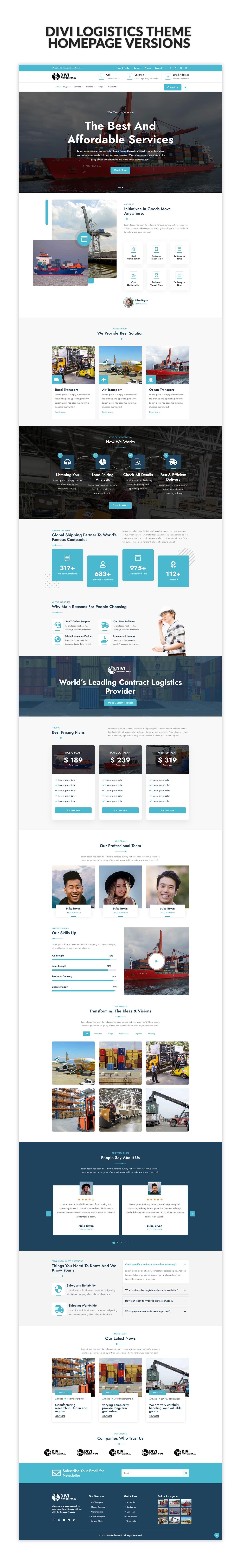 Divi Logistics Child Theme