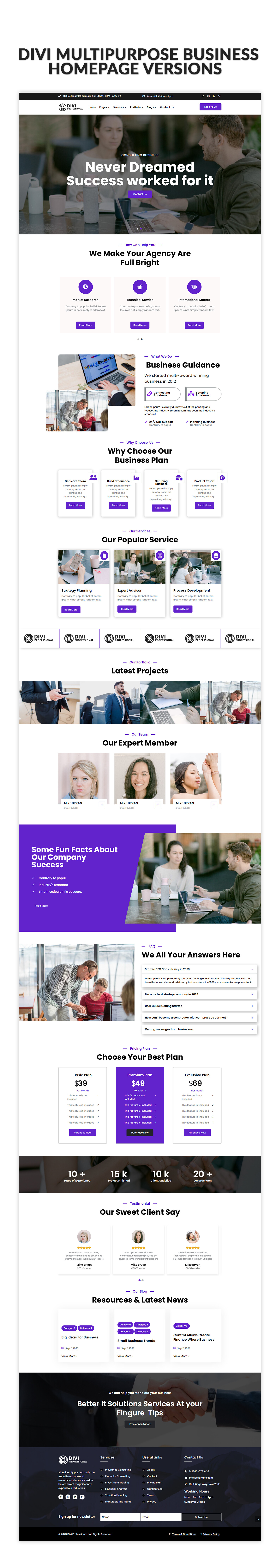 Divi Multipurpose Business Theme