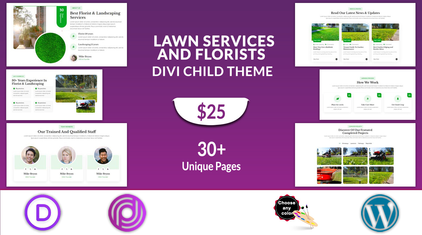 Divi Lawn Services Theme