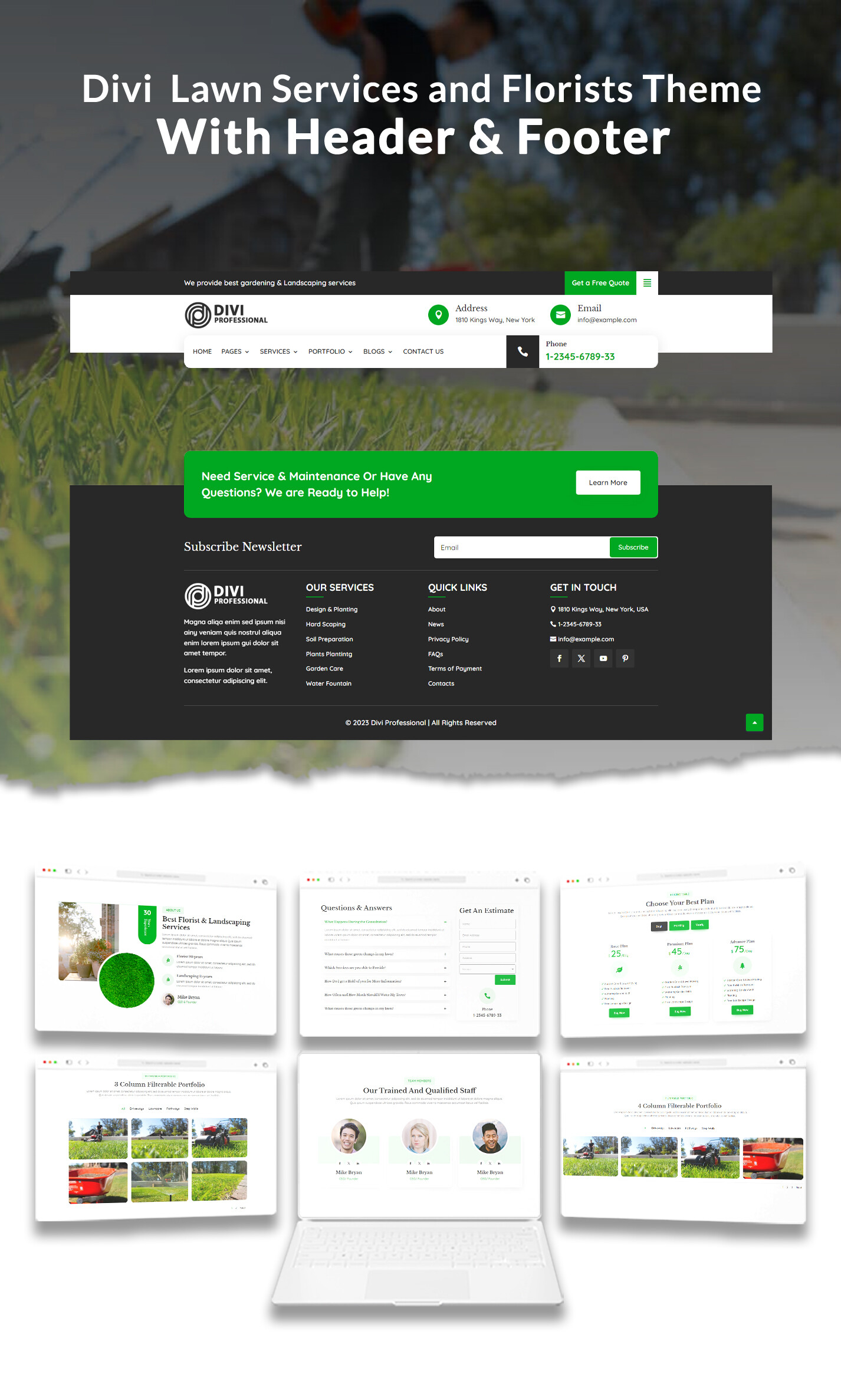 Divi Lawn Services Theme