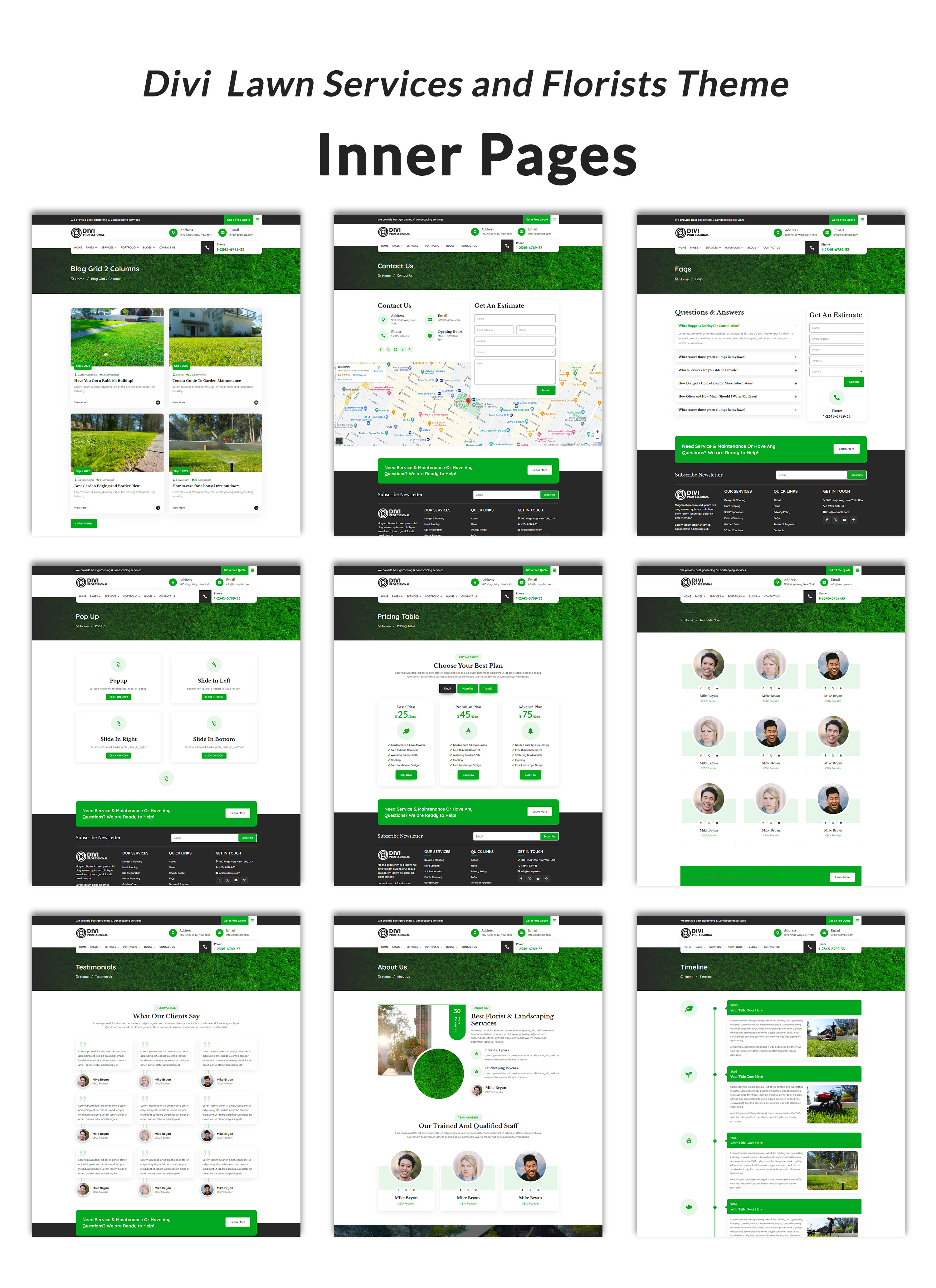 Divi Lawn Services Theme