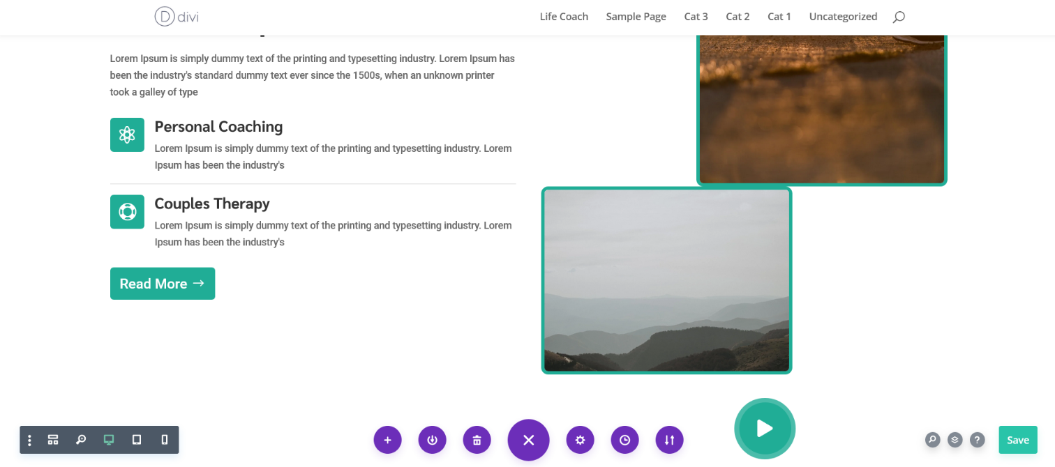 How to import divi layout - One Page