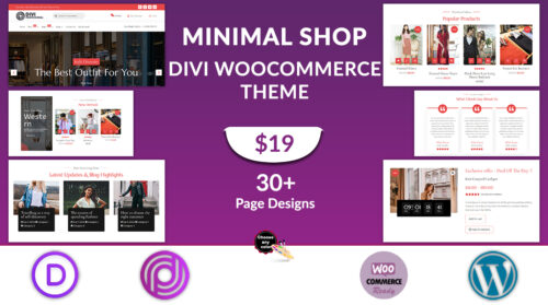 Divi Minimal Shop WooCommerce Theme