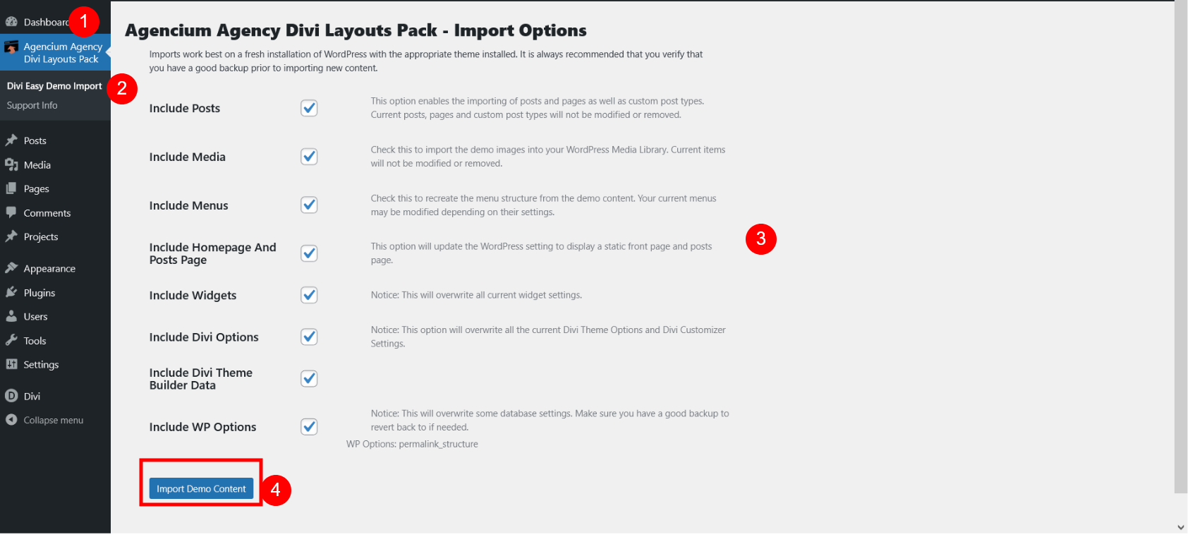 How to import Divi Layouts Pack? 4 Divi Layouts Pack
