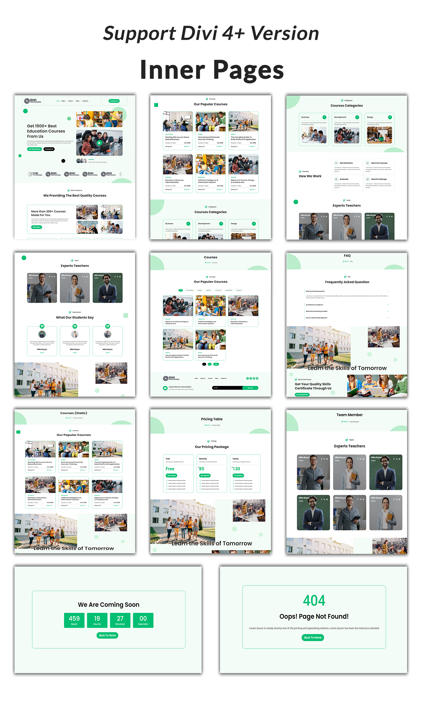 Divi Pet Care Layout