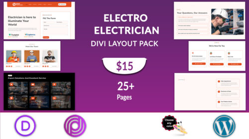 Divi Electrician Layouts Pack