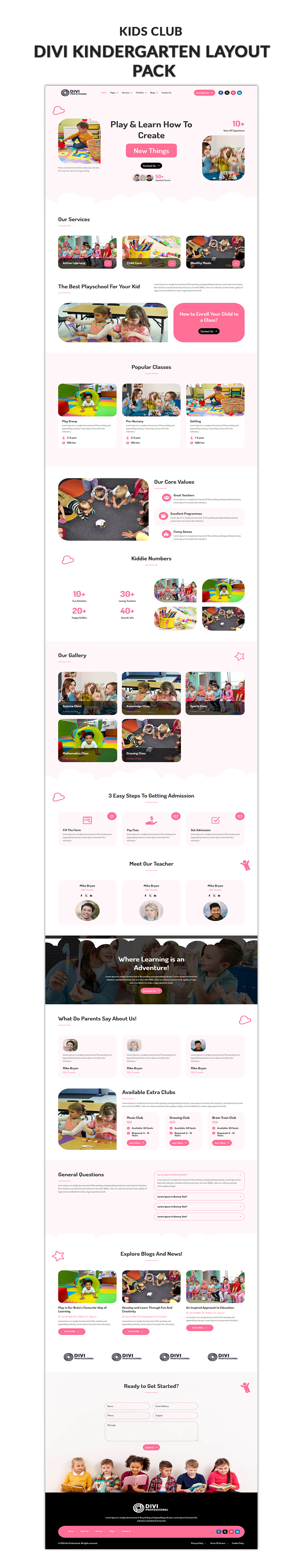 Divi Pet Care Layout