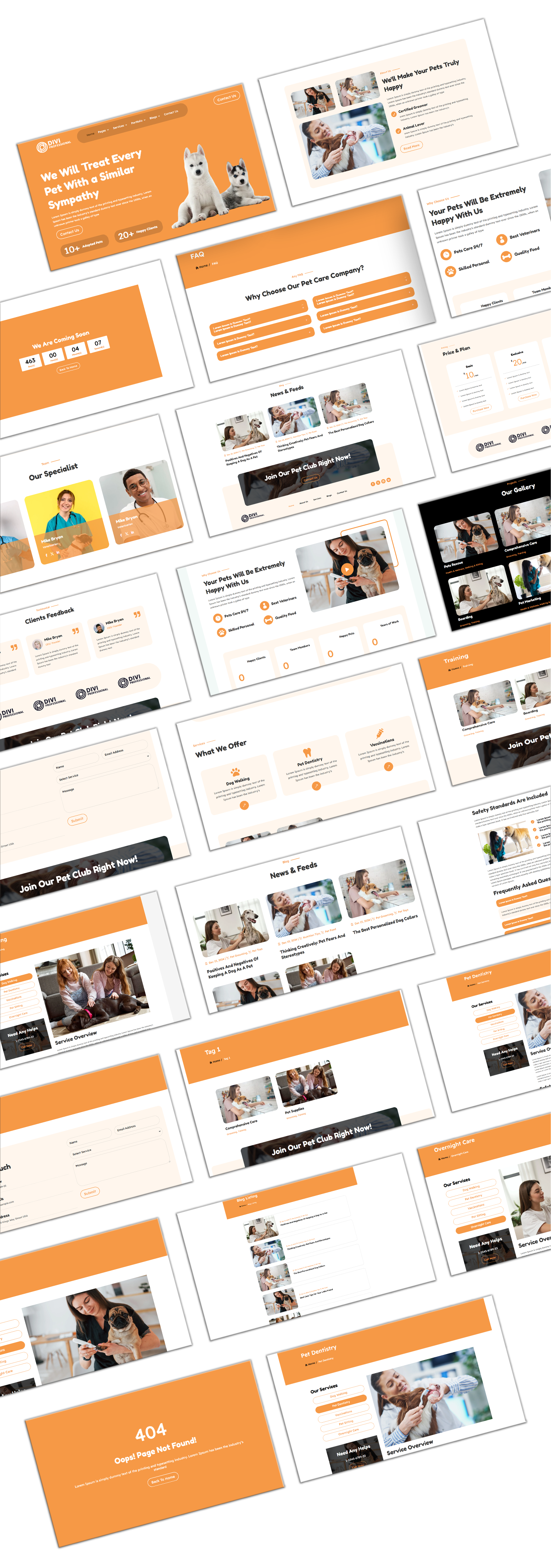Divi Pet Care Layout