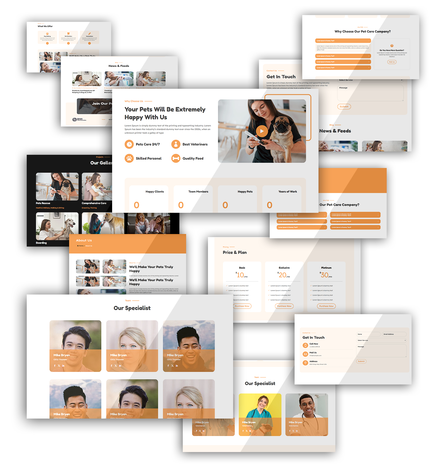 Divi Pet Care Layout