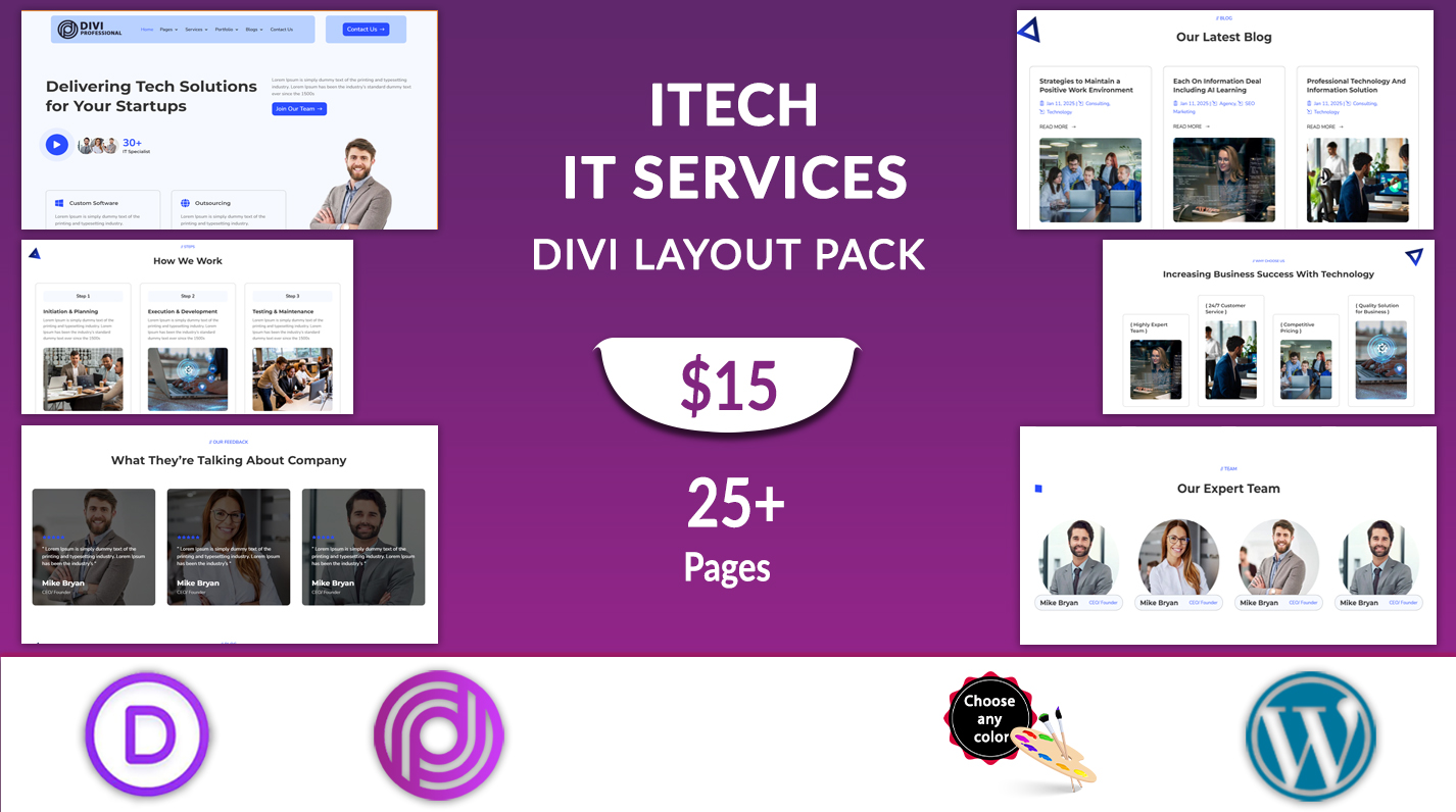 Divi It Services Layouts Pack
