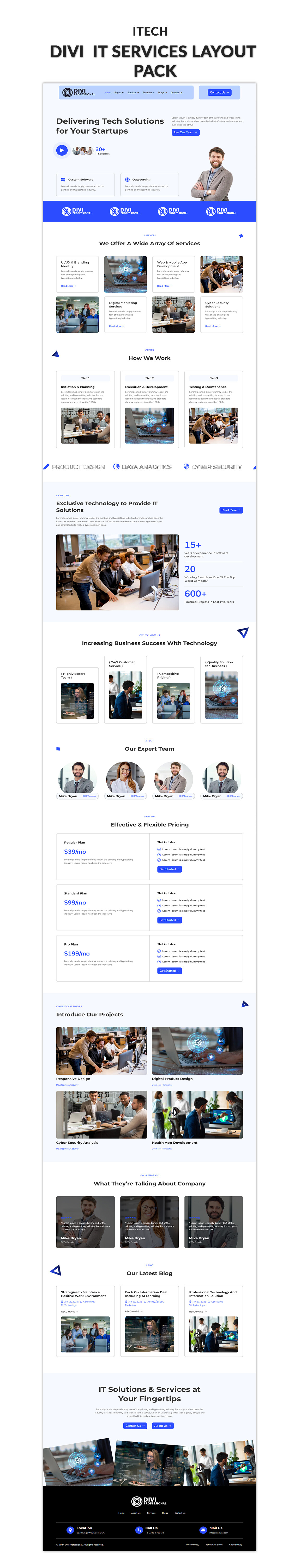 Divi Pet Care Layout