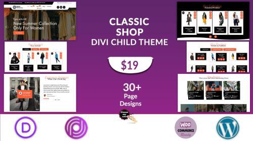 Divi Classic Shop WooCommerce Theme