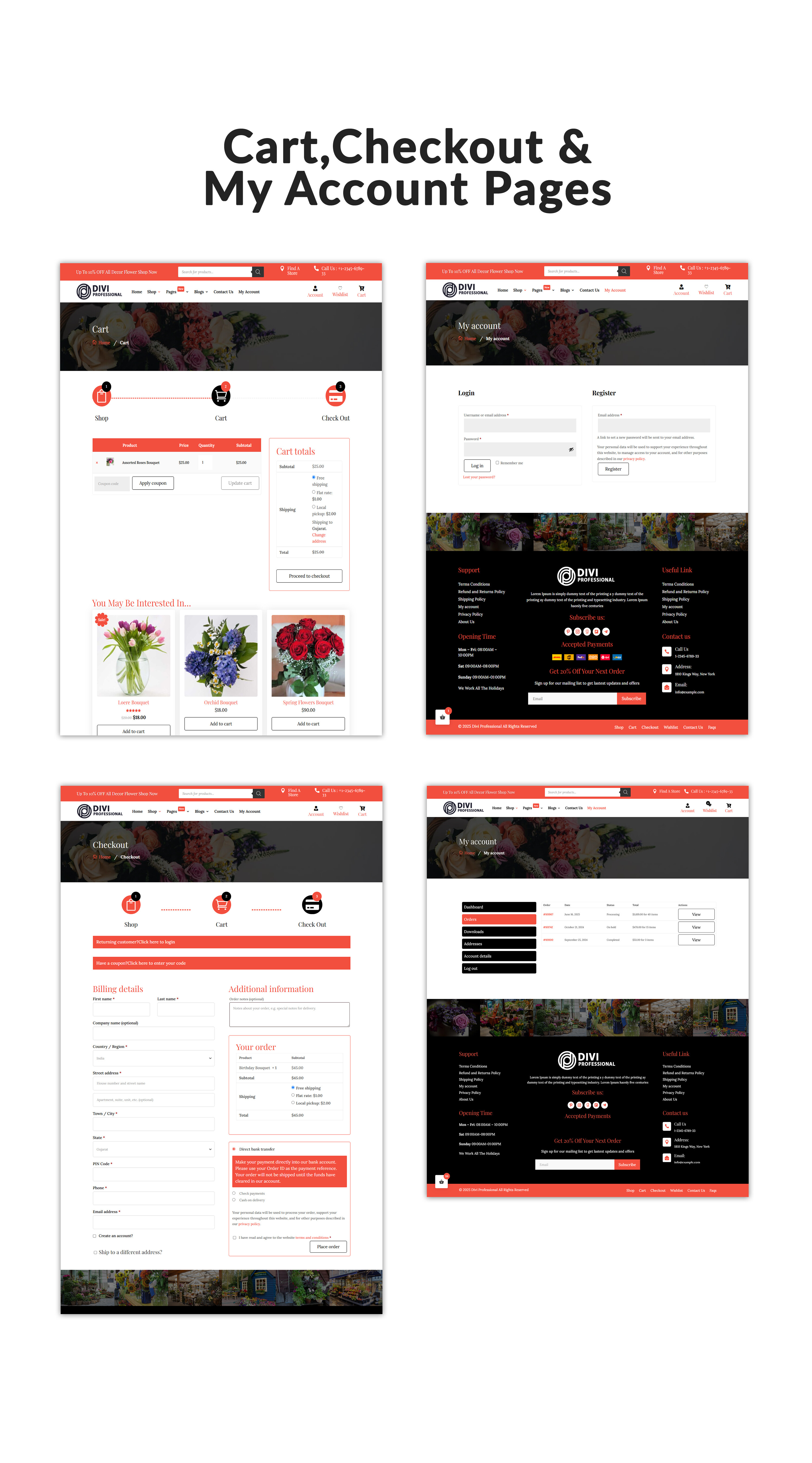 Divi Flower Shop Theme