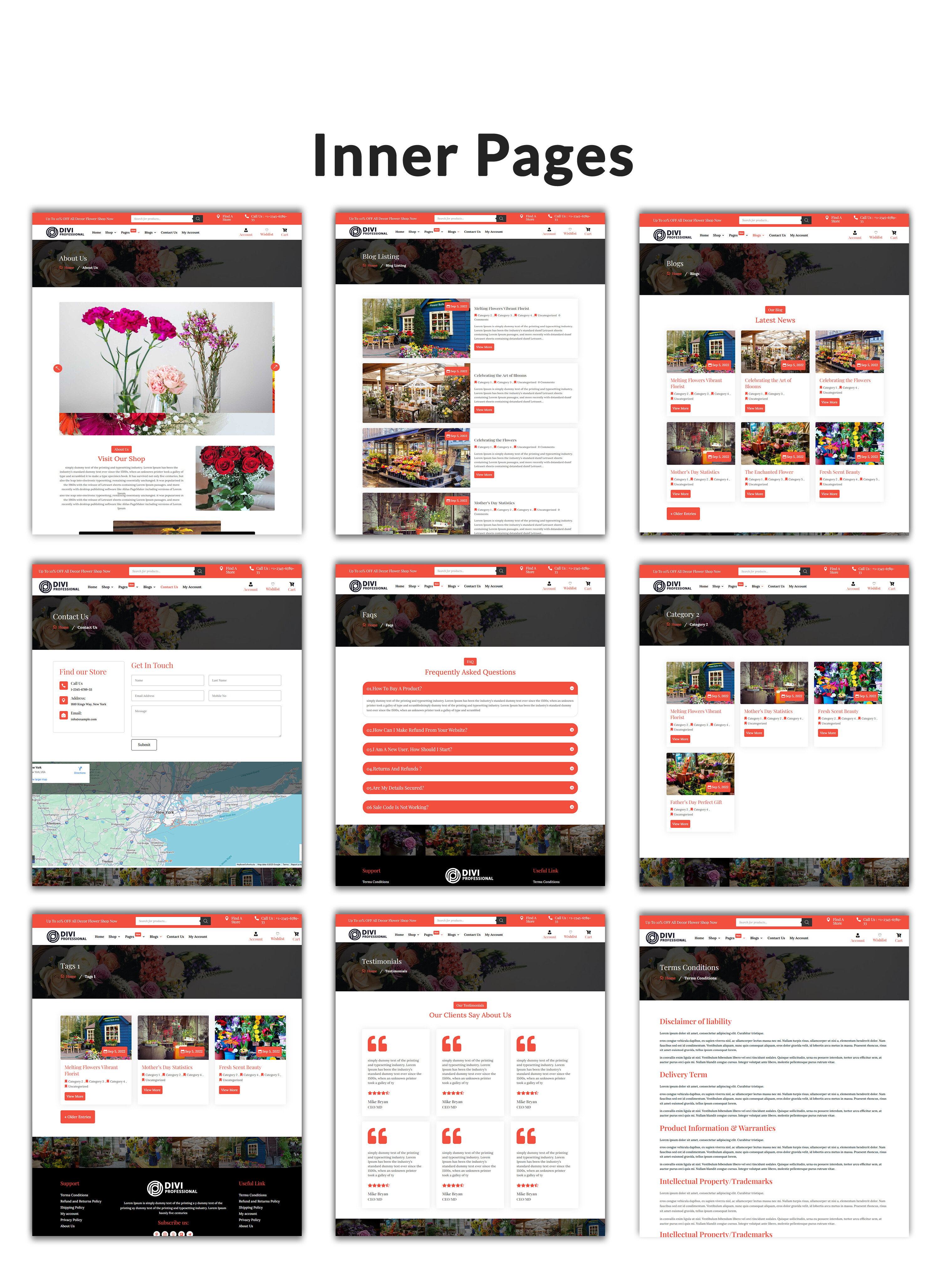 Divi Flower Shop Theme