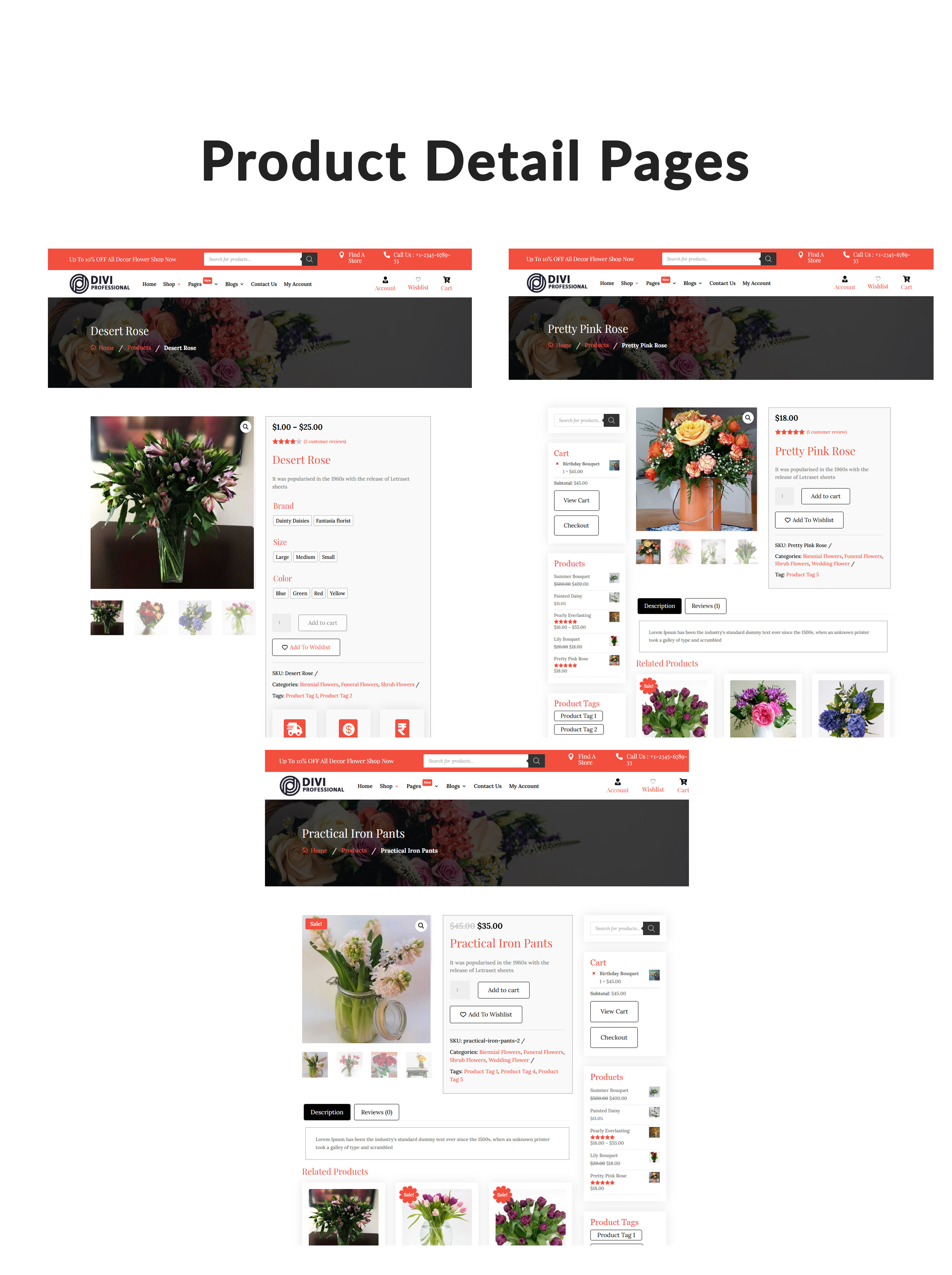 Divi Flower Shop Theme