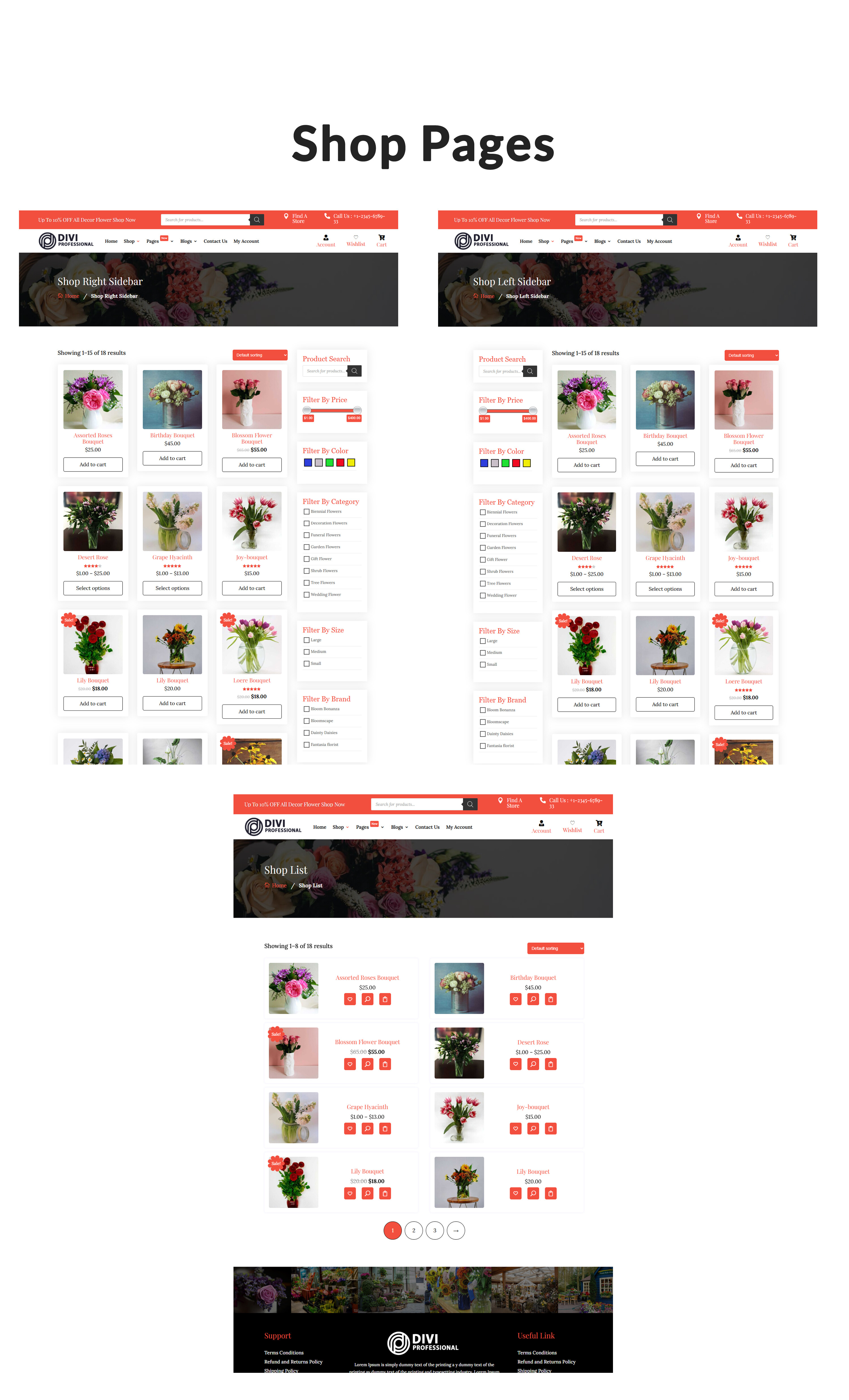 Divi Flower Shop Theme